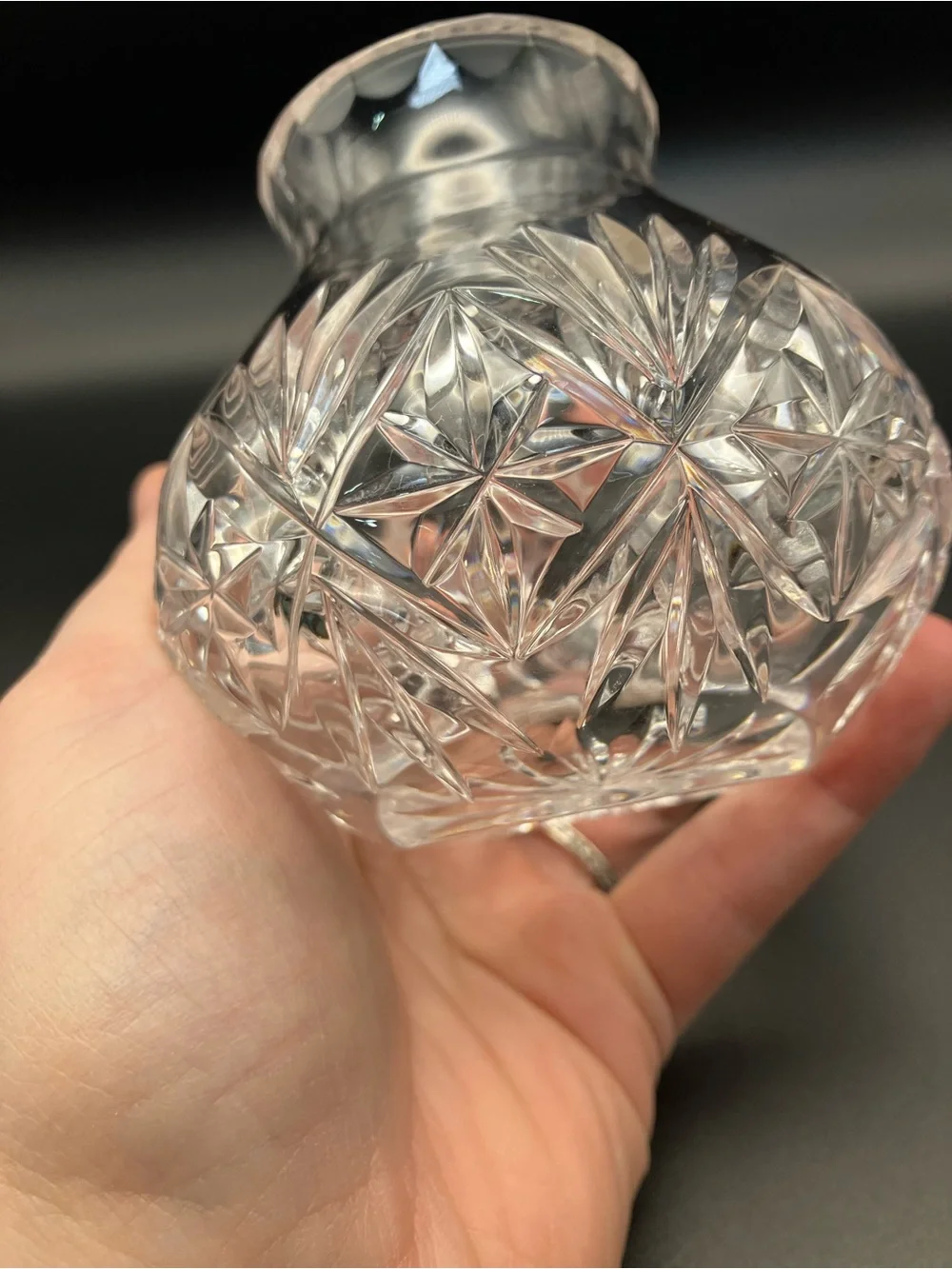 Edinburgh Crystal Small Posy Cut Glass Vase